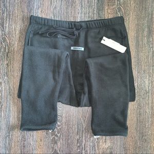 Black Polar Fleece Lounge Pants